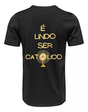 Camiseta Caixa Preta Copo Amarelo Frei Gilson Unissex