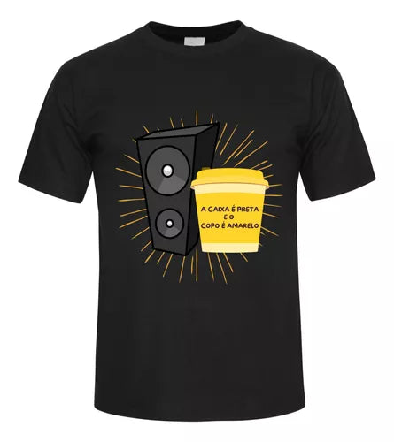 Camiseta Caixa Preta Copo Amarelo Frei Gilson Unissex